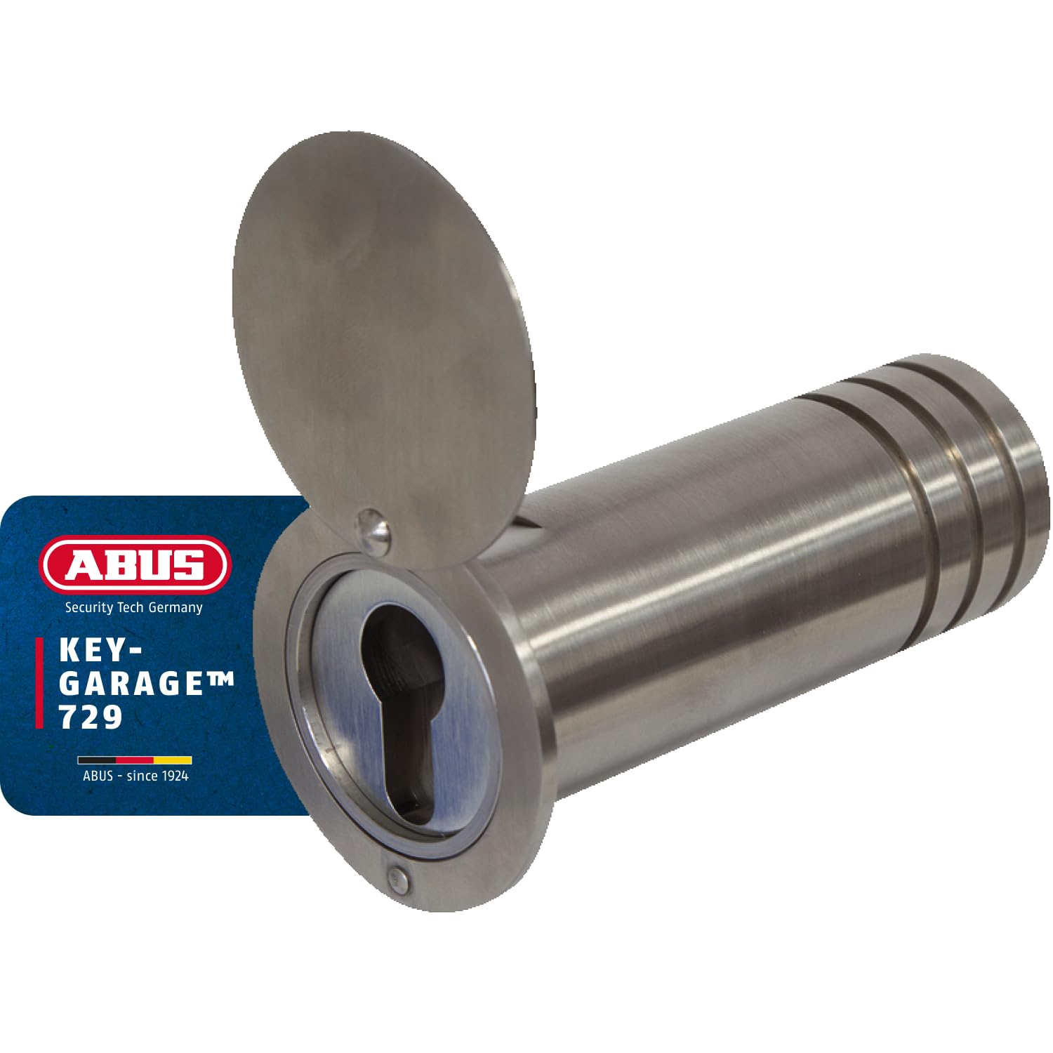 ABUS KeyGarage 729 - Rostfreier Schlüsseltresor für Wandinstallation - für Schutz und Sortierung von Schlüsseln - Silber