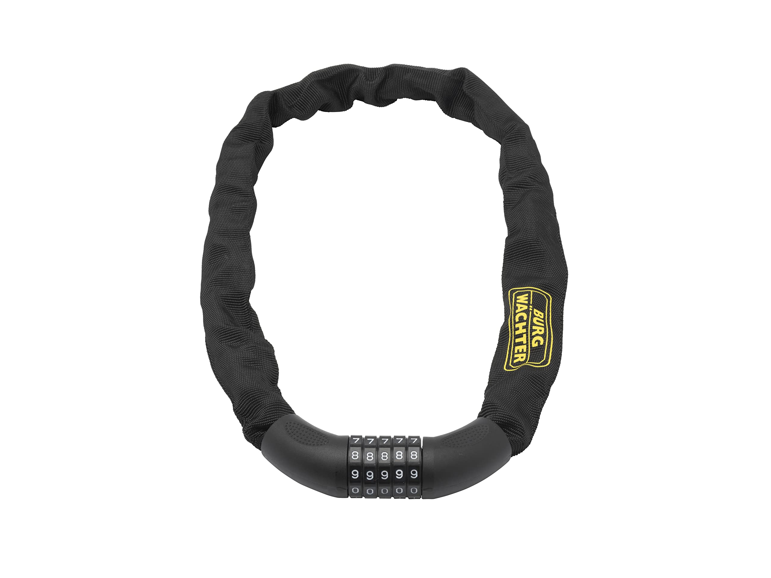 Burg Wächter Vierkantkette, Fahrradschloss, Motorrad, E-Scooter und Gartenmöbel geschützt, 280 C 90, robust und sicher, 